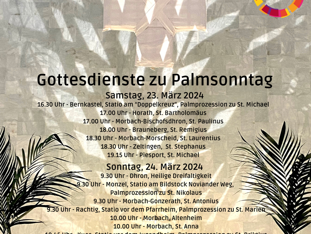 Gottesdienste zu Palmsonntag 2024