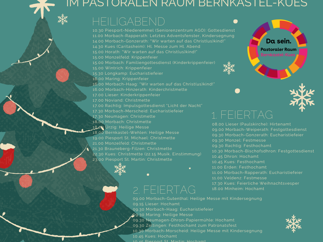 Gottesdienste zu Weihnachten 2023