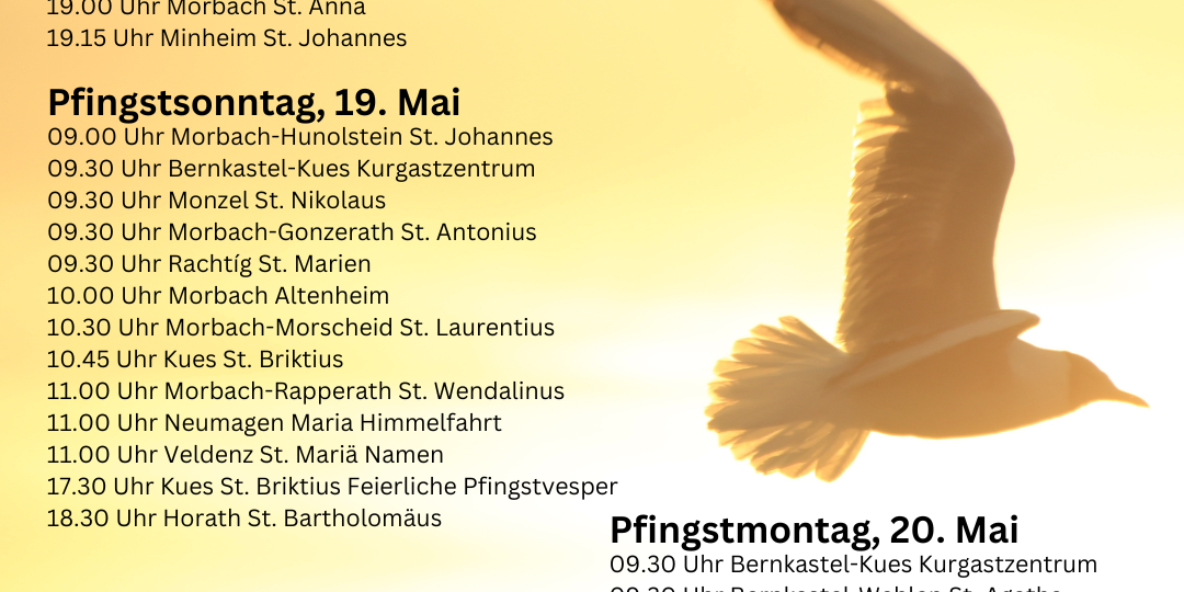 Gottesdienste zu Pfingsten 2024
