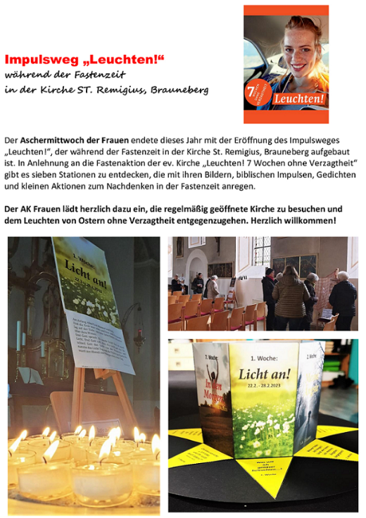 Impulsweg 'Leuchten' in der Fastenzeit