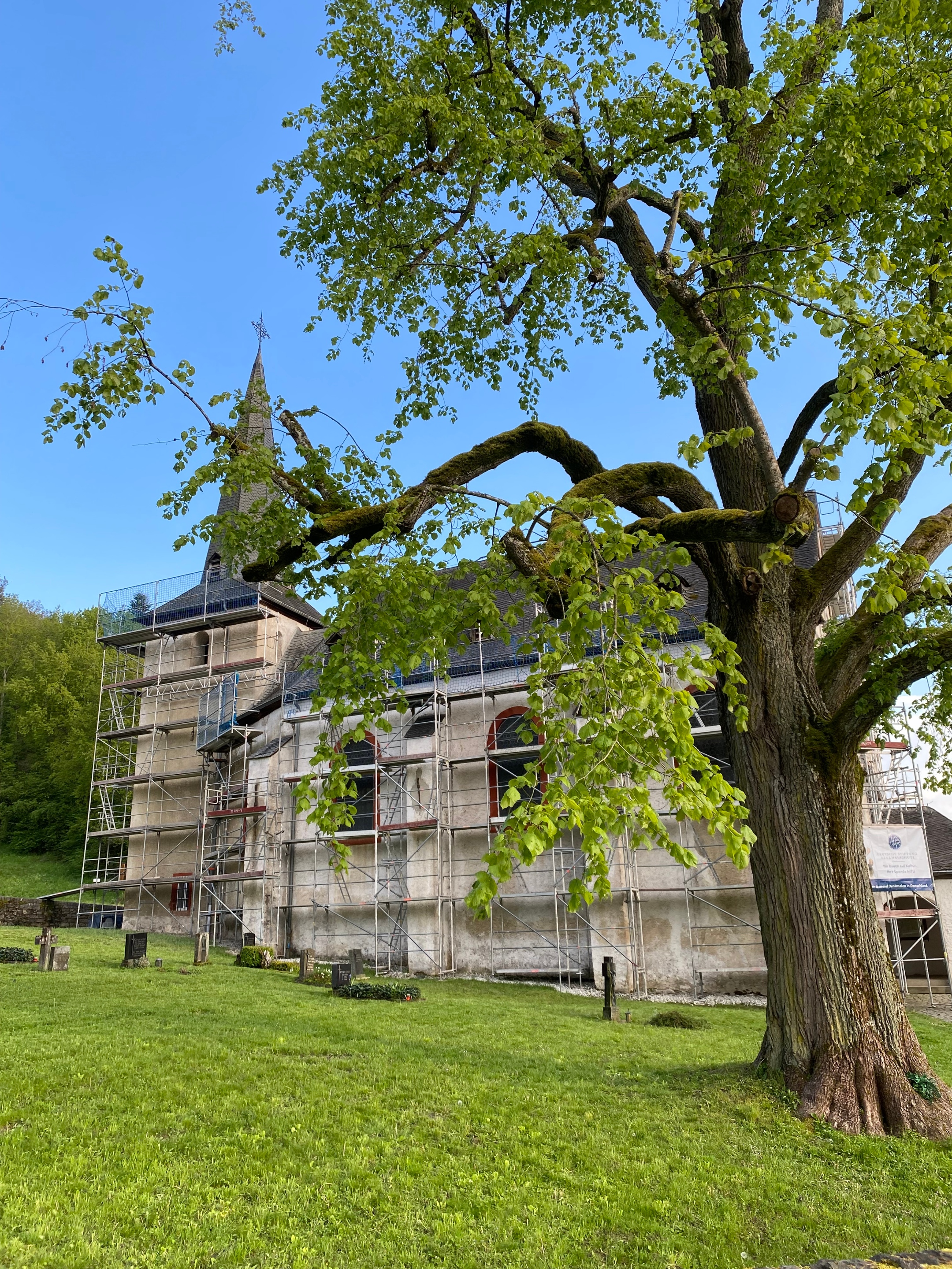 Außenrenovierung 2024 der Walholzkirche