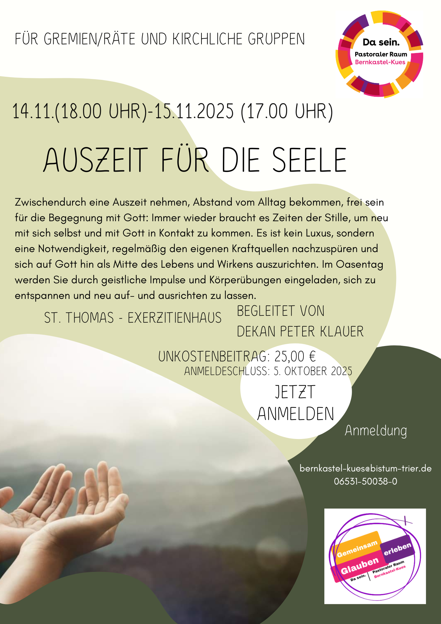 Ausschreibung Oasentag Gremien