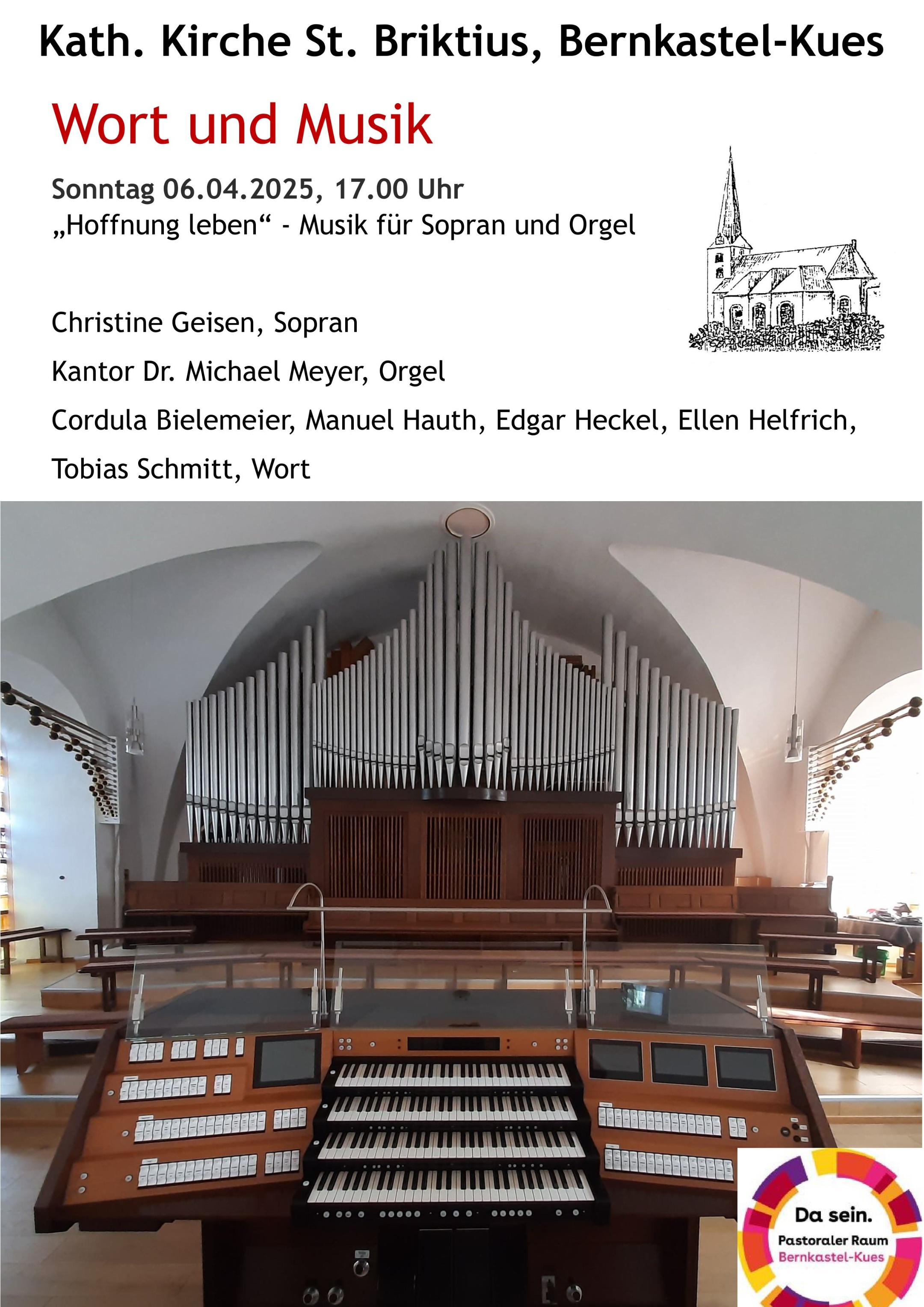 Plakat Wort und Musik 06.04.2025