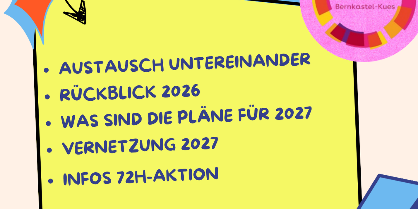 Einladung MessdienerInnen-Vernetzung 2 buntes Plakat meet, greet, connect