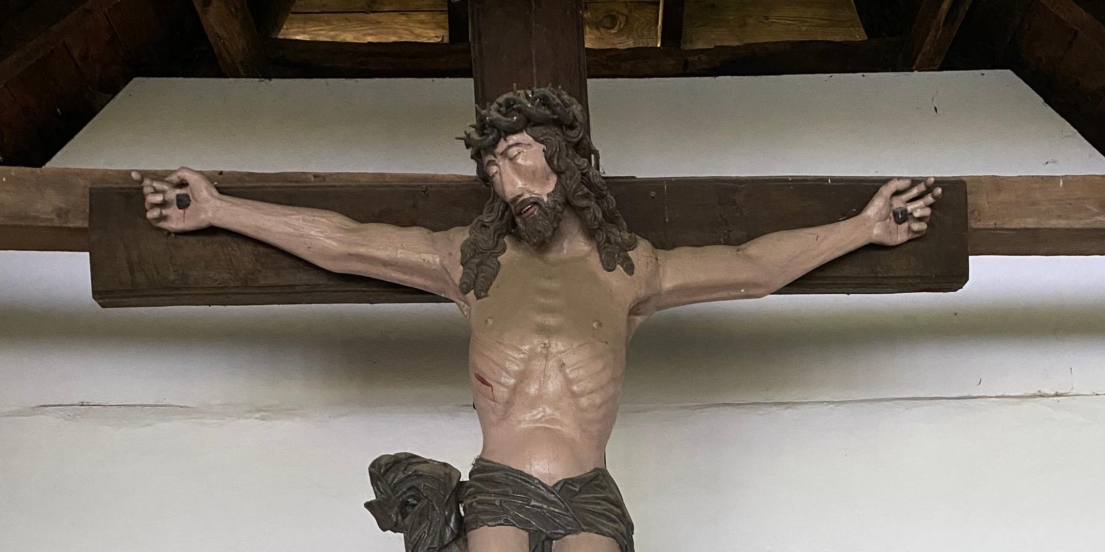 Maring-Noviand OT Siebenborn Wegekapelle 06 - Detail des Kruzifix